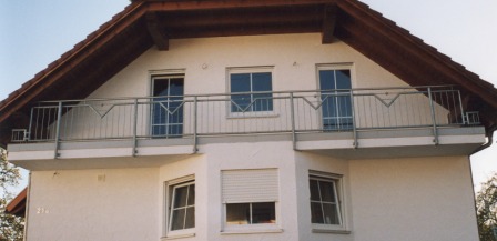 Außengeländer im Dachgeschoß